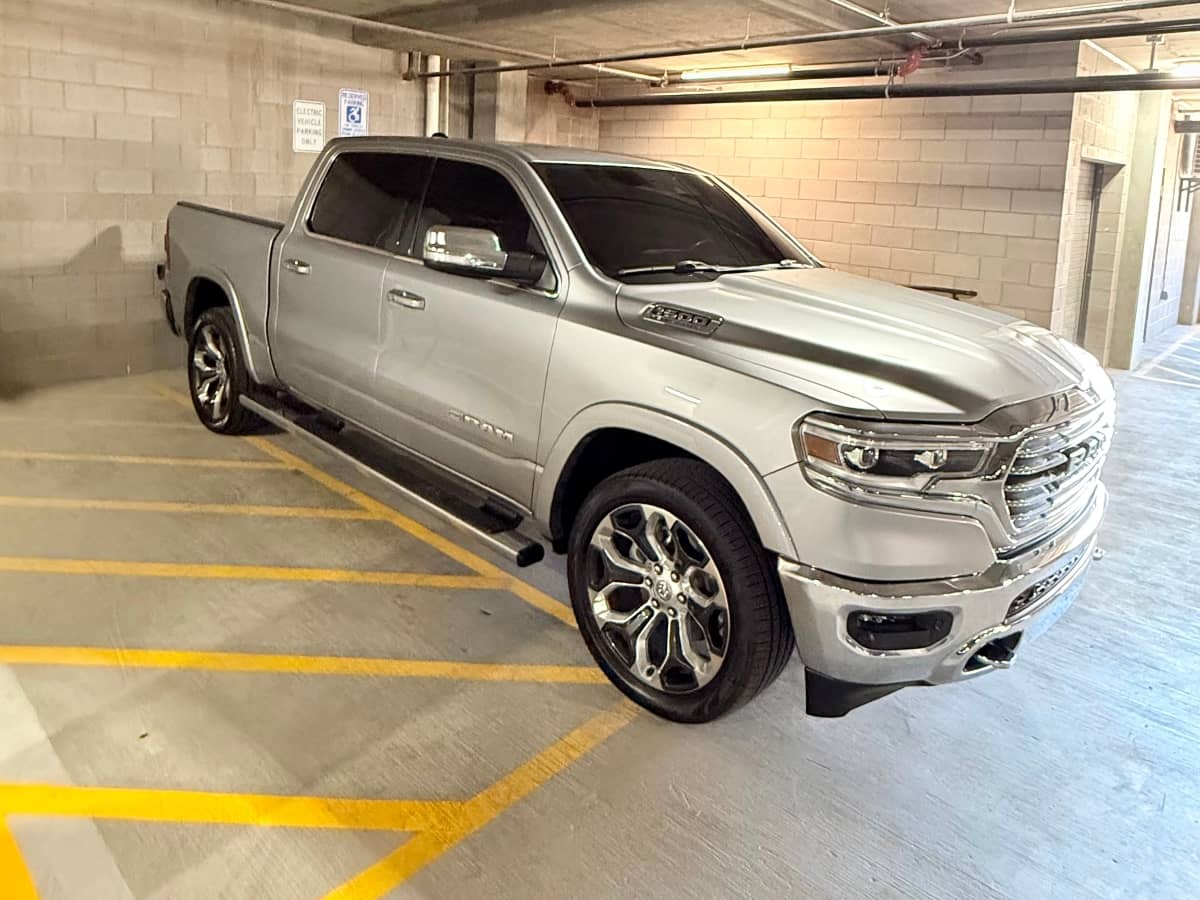 Ram gray truck 5% window tint