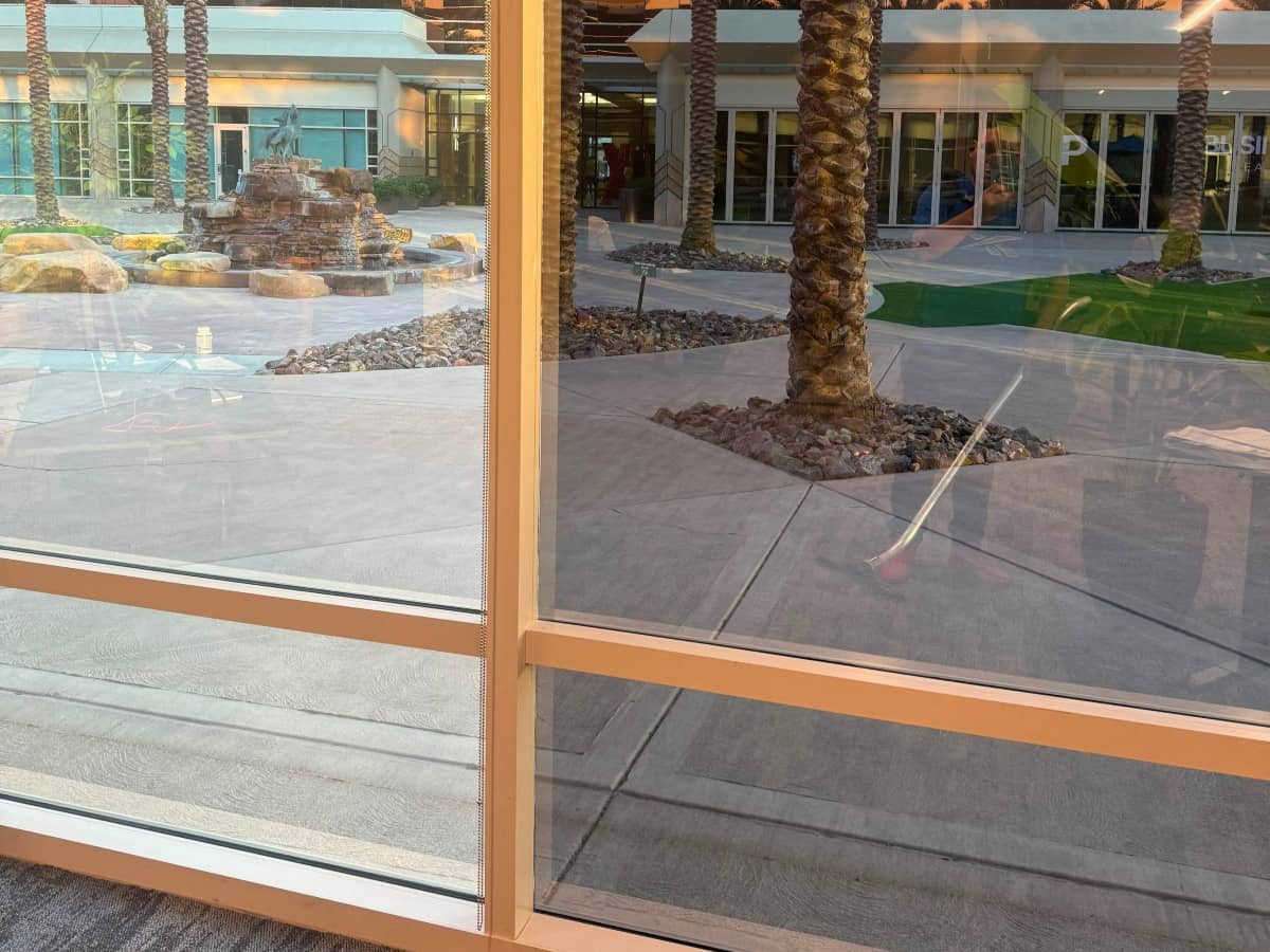 Tinted office windows